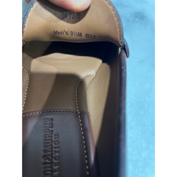 Johnston Murphy Collection Brown Leather Penny Loafers Men 9.5M EU main image 9